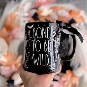 ✨NEW☠️Rae Dunn Bone To Be Wild Halloween 2024 Mug🖤
